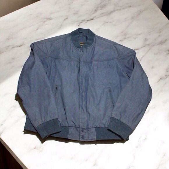 Vintage David Taylor Blue Golf Lightweight Bomber Jacket Men’s Size Large - Picture 1 of 8